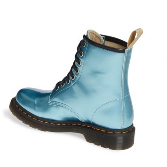 NIB Doc Martens Metallic Blue 1460 Combat Boots - Picture 2 of 8